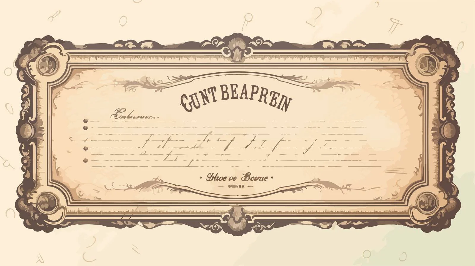 Vintage Cartoon Certificate Texture — free download from Dotvec
