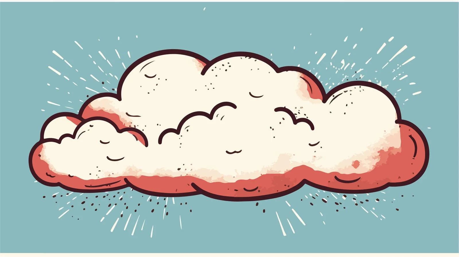 Vintage Cloud Cartoon Texture Illustration — free download from Dotvec