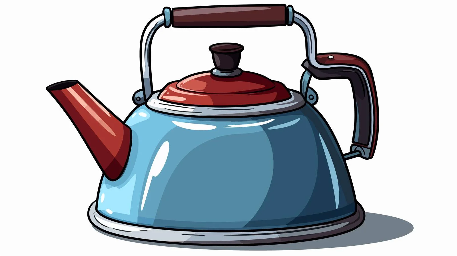 Vintage Grunge Cartoon Kettle Illustration — free download from Dotvec
