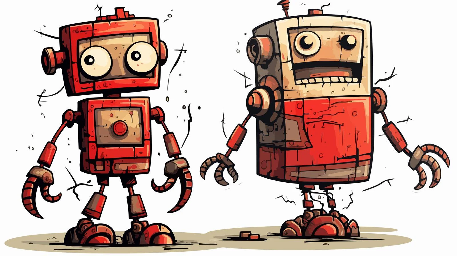 Retro Grunge Cartoon Robotic Malfunction Texture — free download from Dotvec