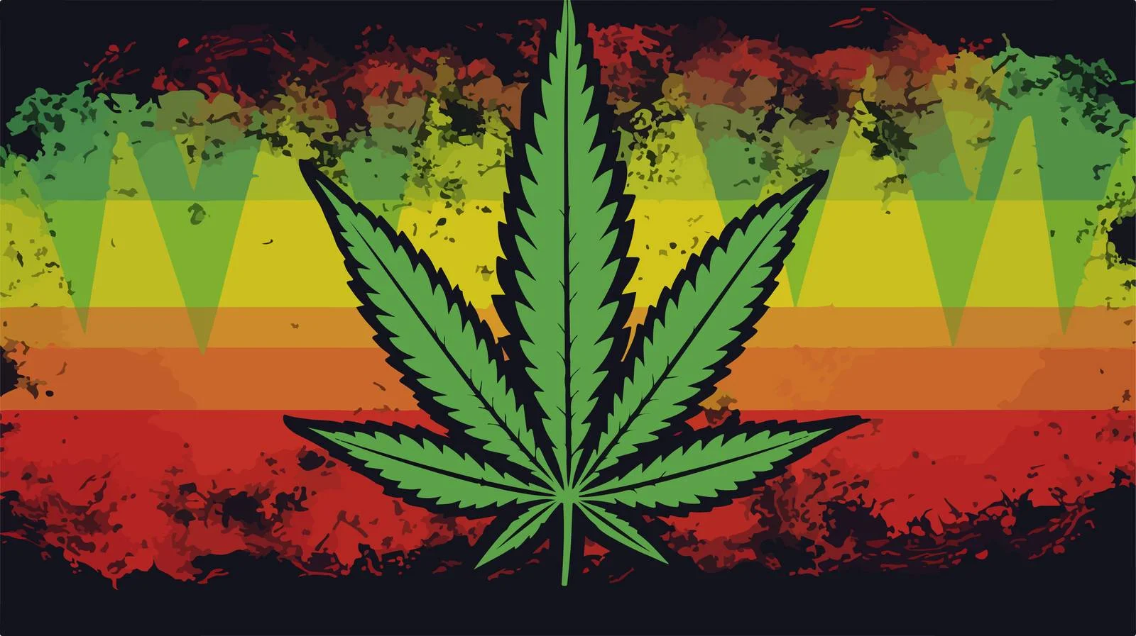 Vintage Marijuana Leaf Cartoon Texture — free download from Dotvec