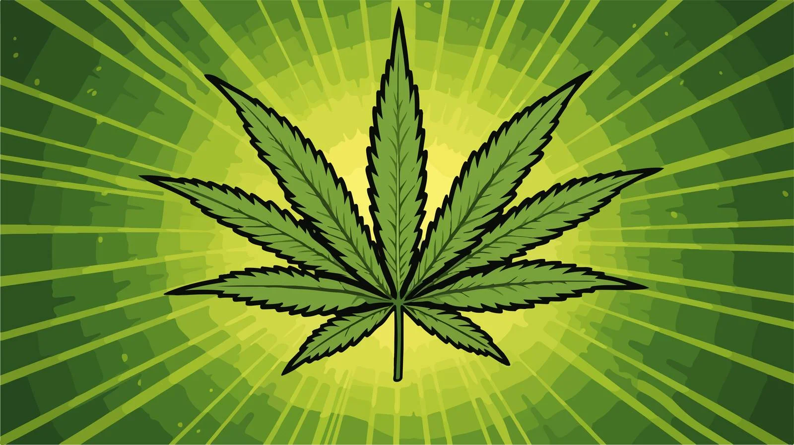 Vintage Marijuana Leaf Cartoon Texture — free download from Dotvec