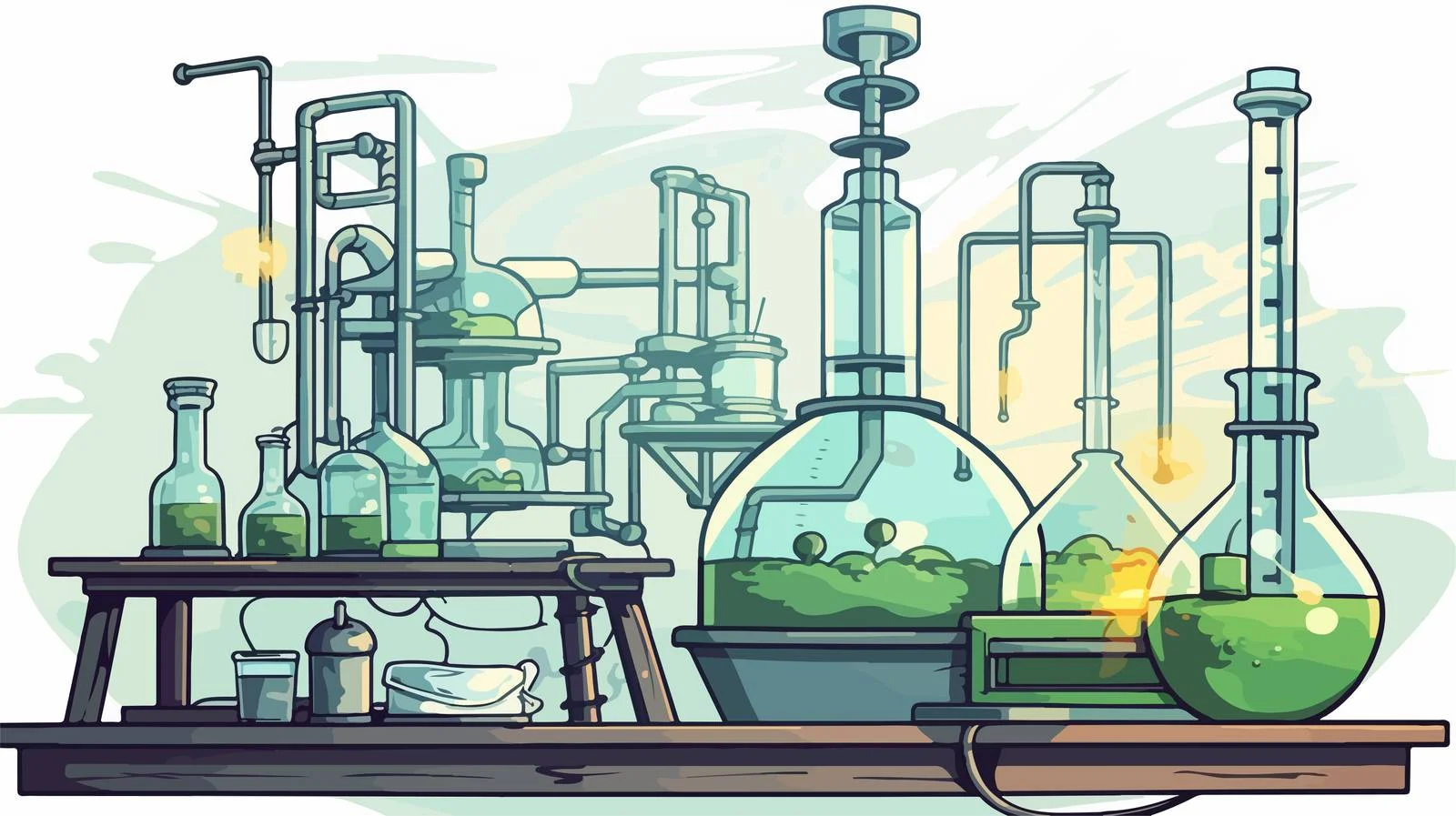 Vintage Science Experiment Cartoon Texture — free download from Dotvec