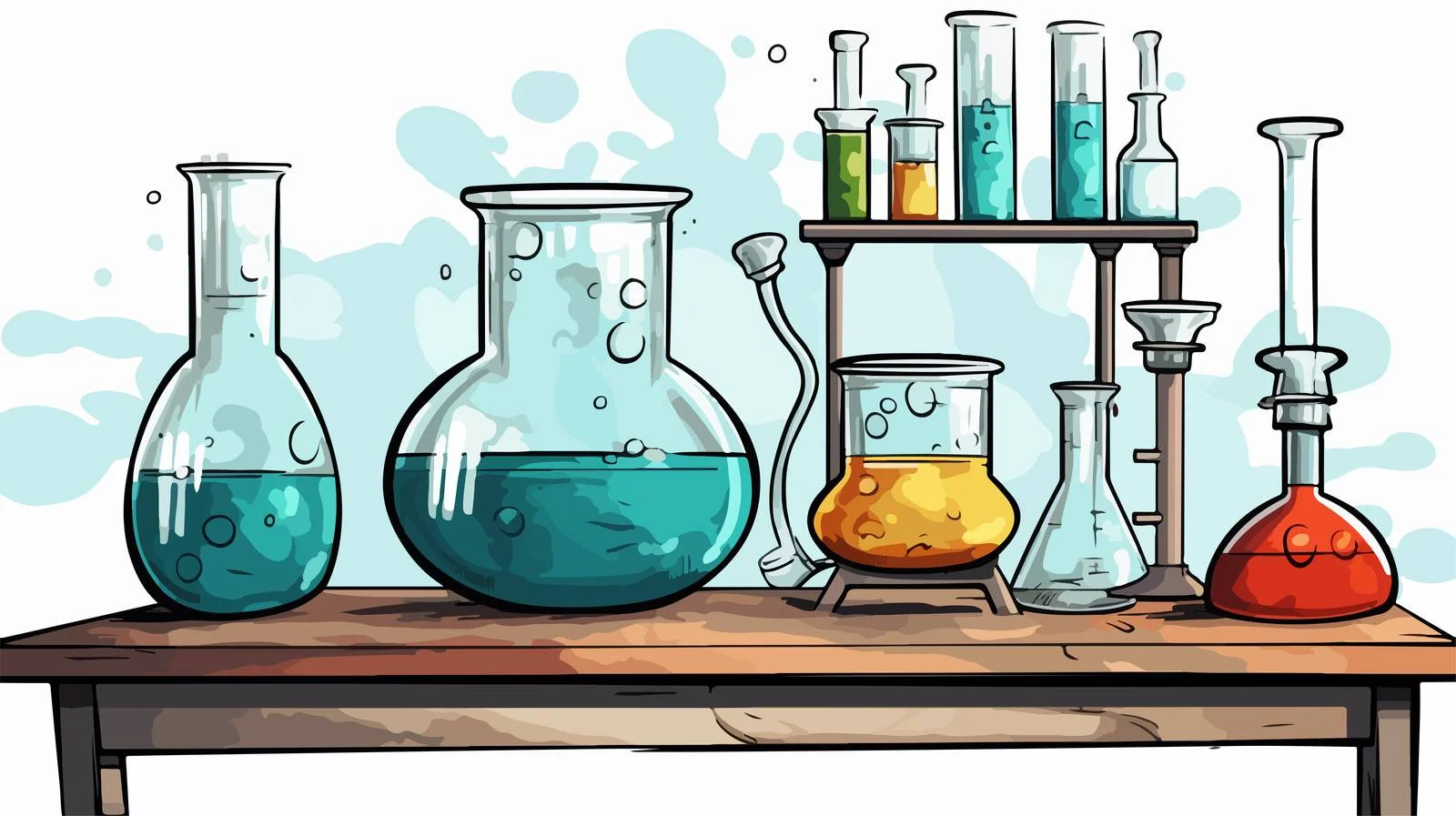 Vintage Science Experiment Texture Cartoon — free download from Dotvec