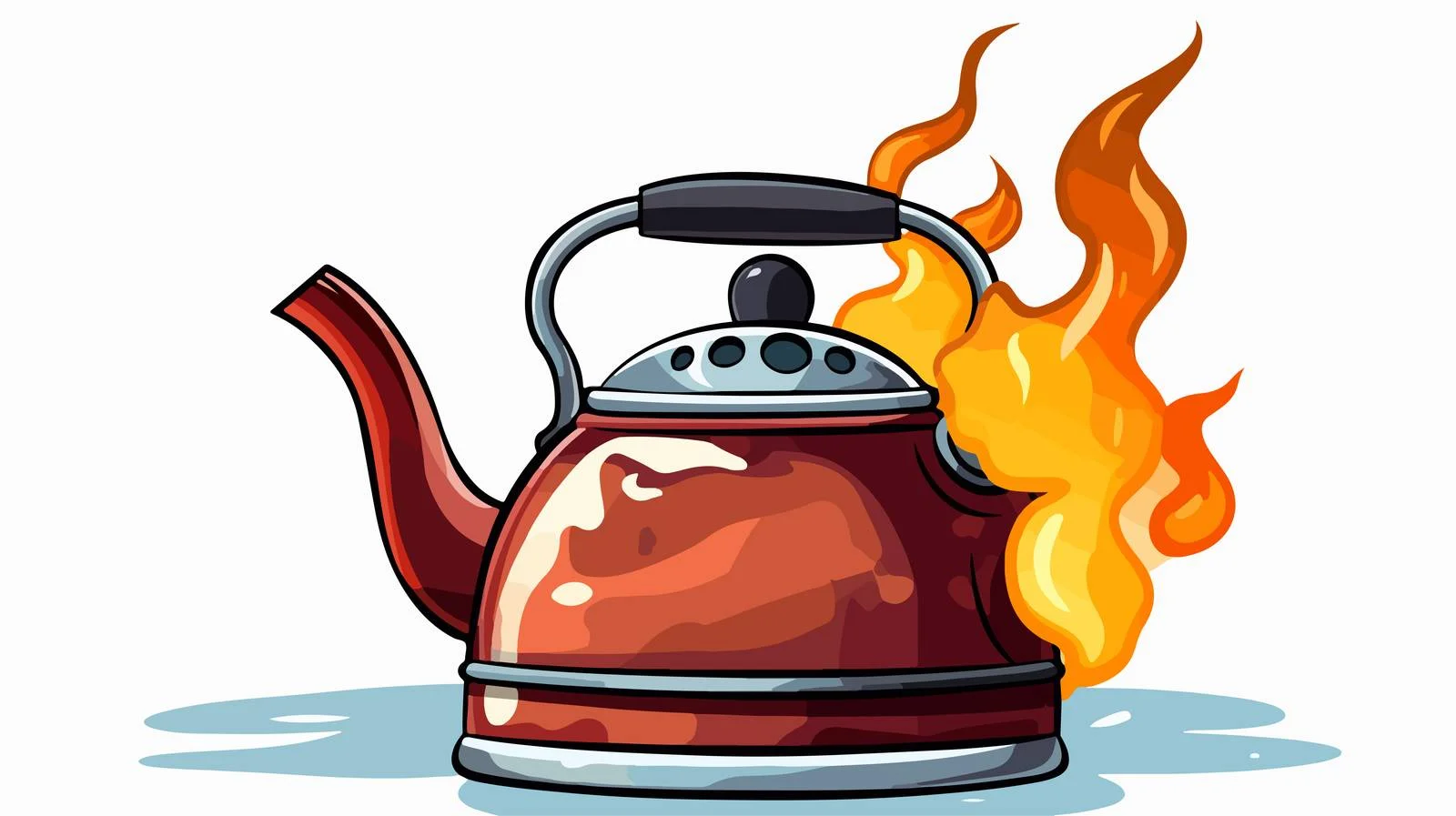 Vintage Steaming Kettle Cartoon Texture — free download from Dotvec