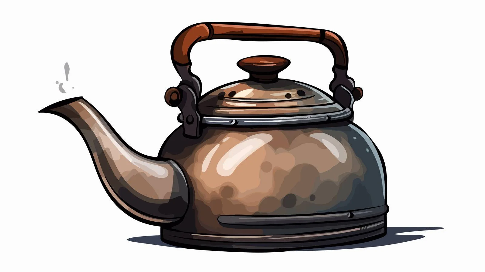 Vintage Steaming Kettle Illustration — free download from Dotvec