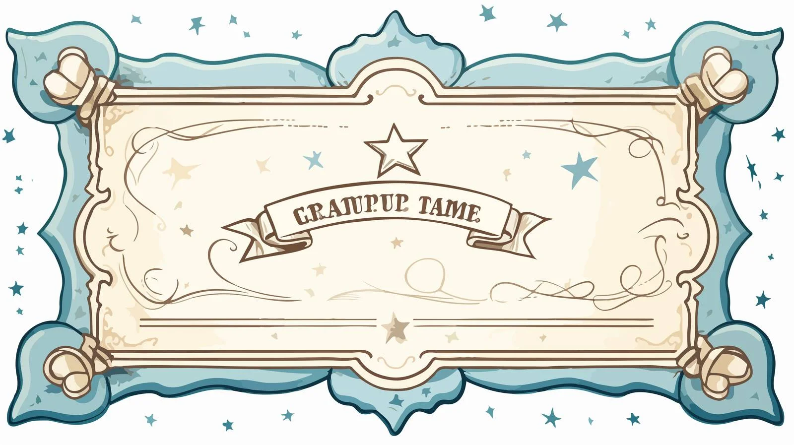 Vintage Cartoon Certificate Illustration — free download from Dotvec