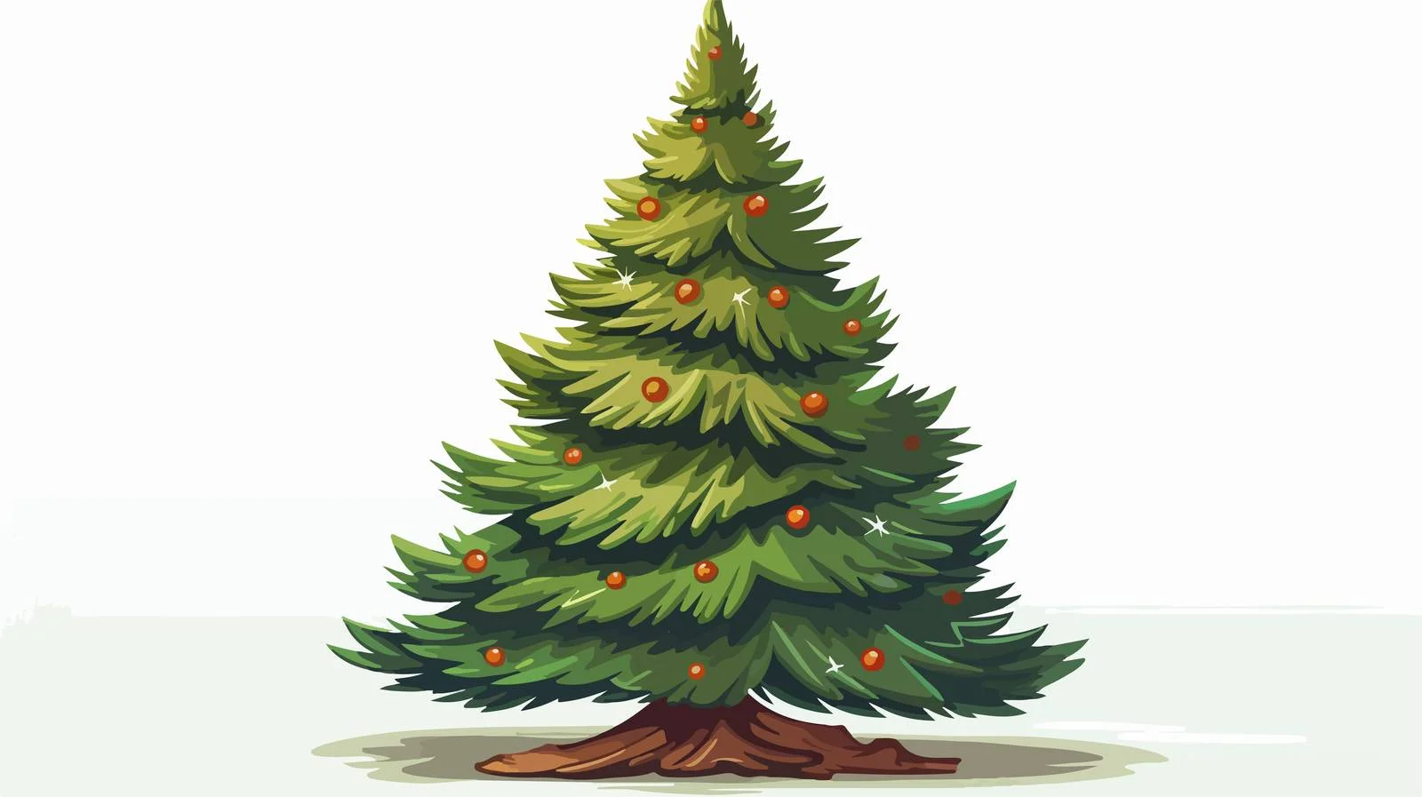 Christmas Tree Cartoon Illustration — free download from Dotvec