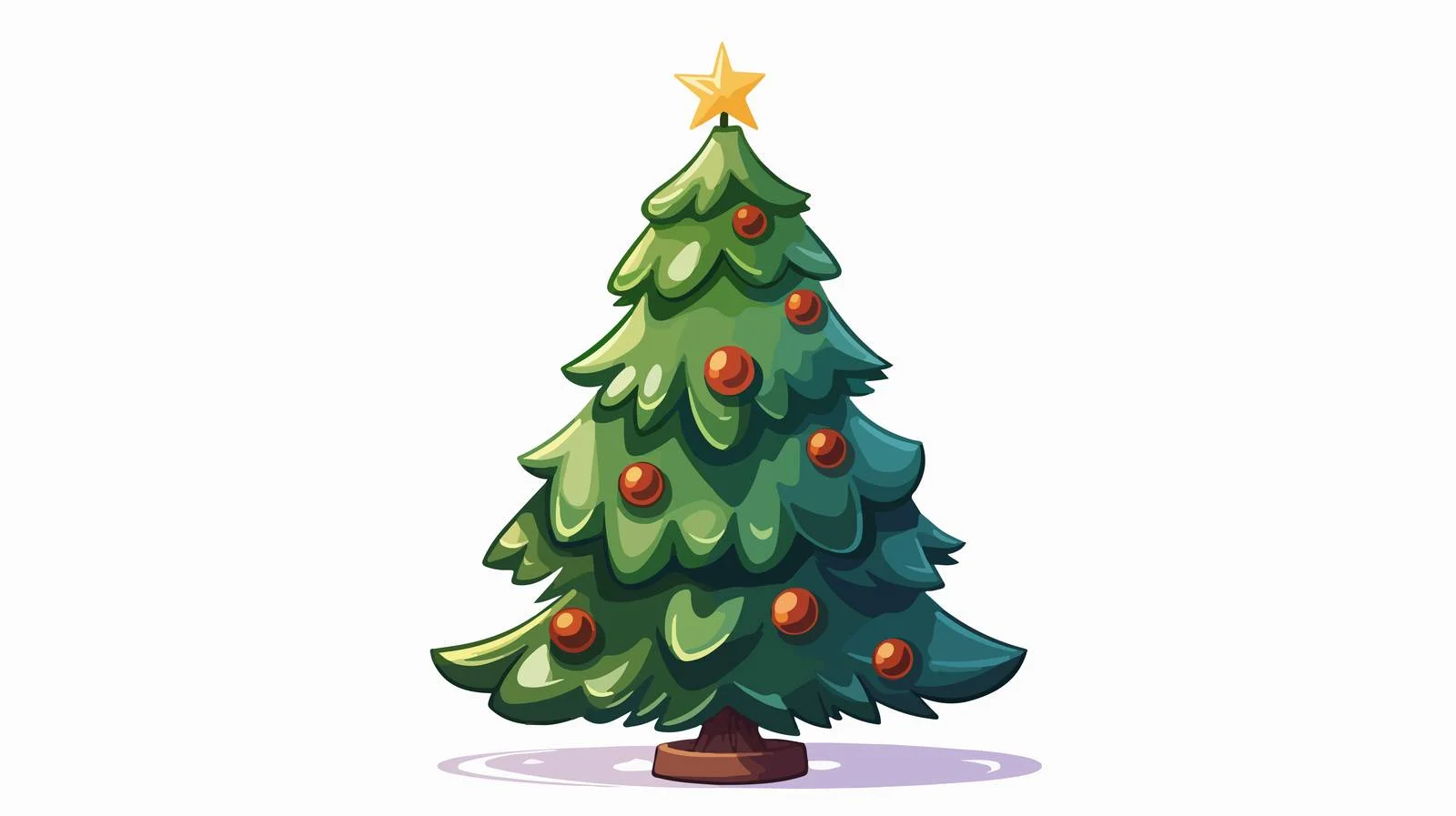 Vintage Christmas Tree Cartoon Illustration — free download from Dotvec