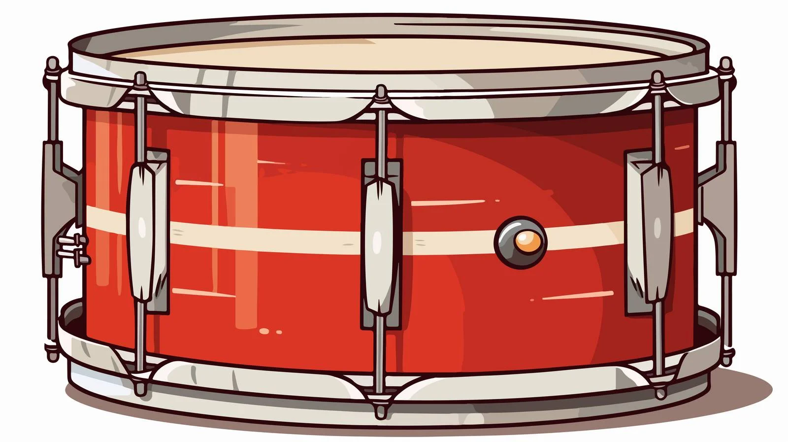 Retro Drum Cartoon Illustration — free download from Dotvec