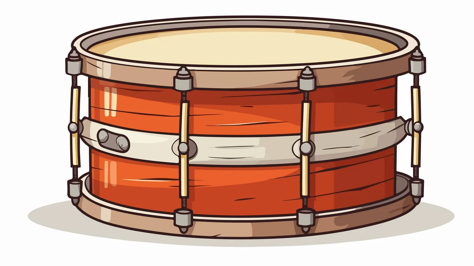 Vintage Drum Cartoon Illustration — free download from Dotvec