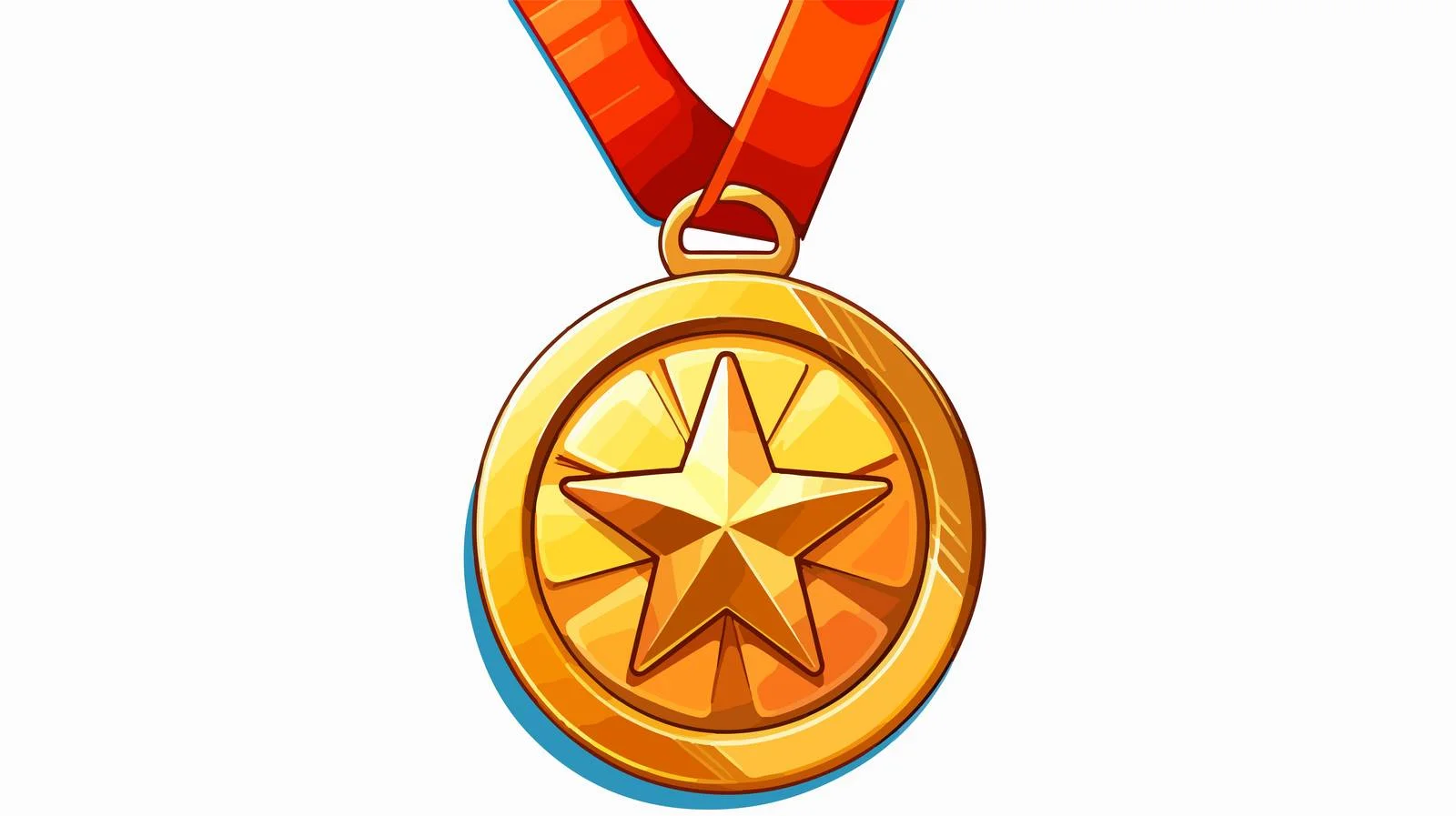 Vintage Gold Medal Cartoon Illustration — free download from Dotvec