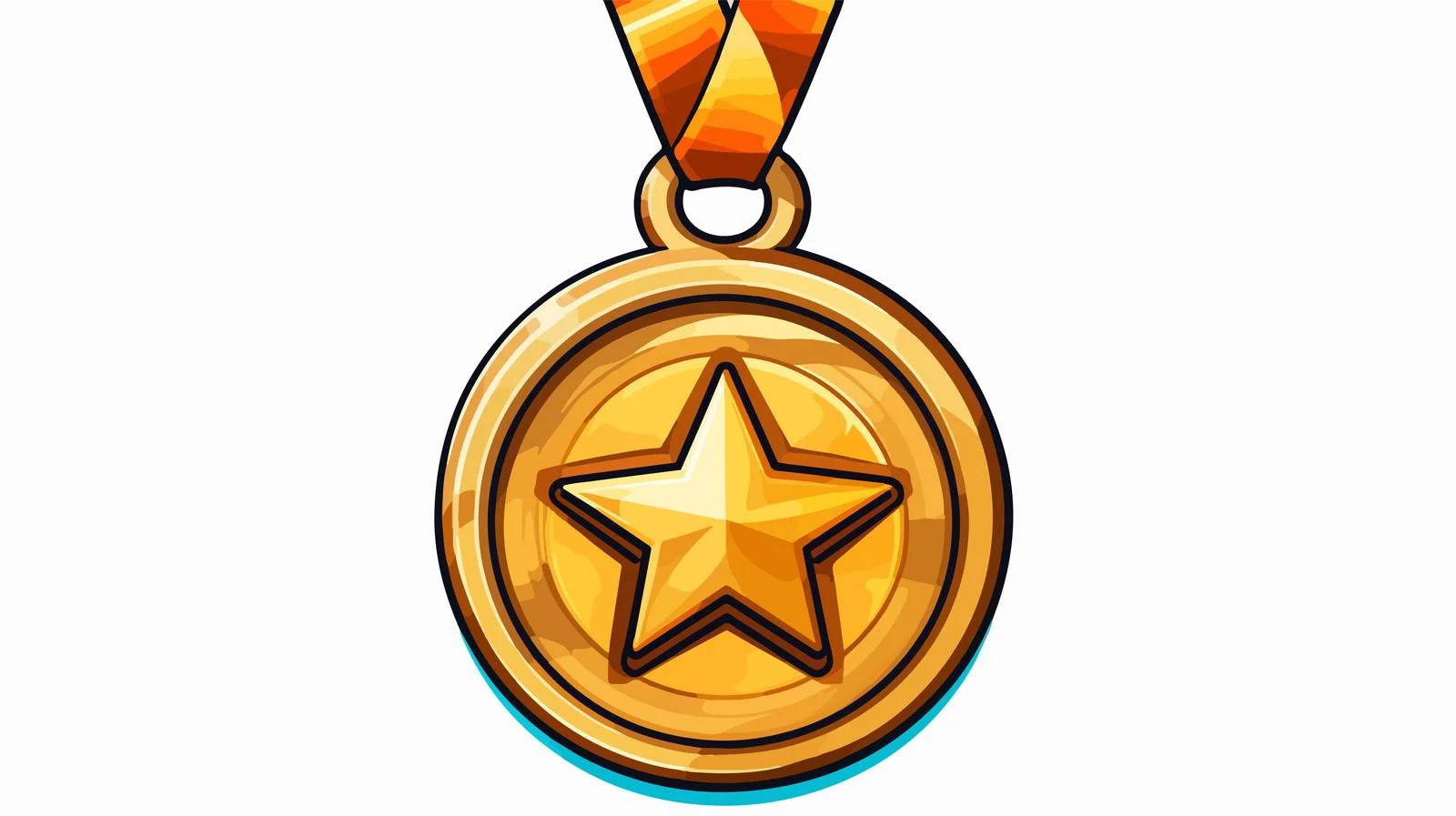 Vintage Gold Medal Cartoon Illustration — free download from Dotvec