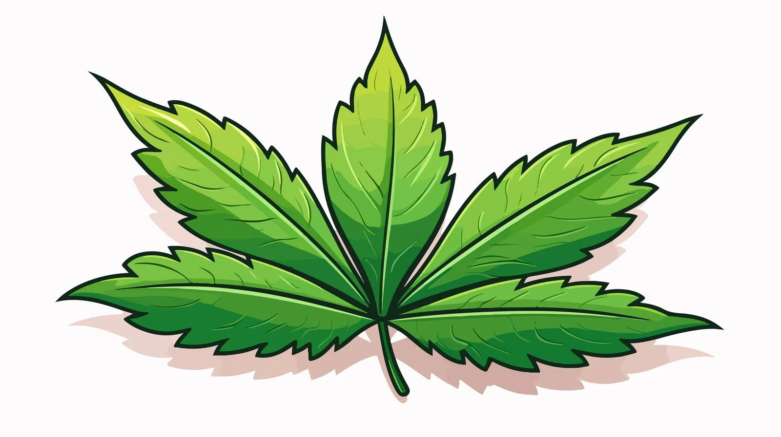 Vintage Marijuana Leaf Cartoon Illustration — free download from Dotvec