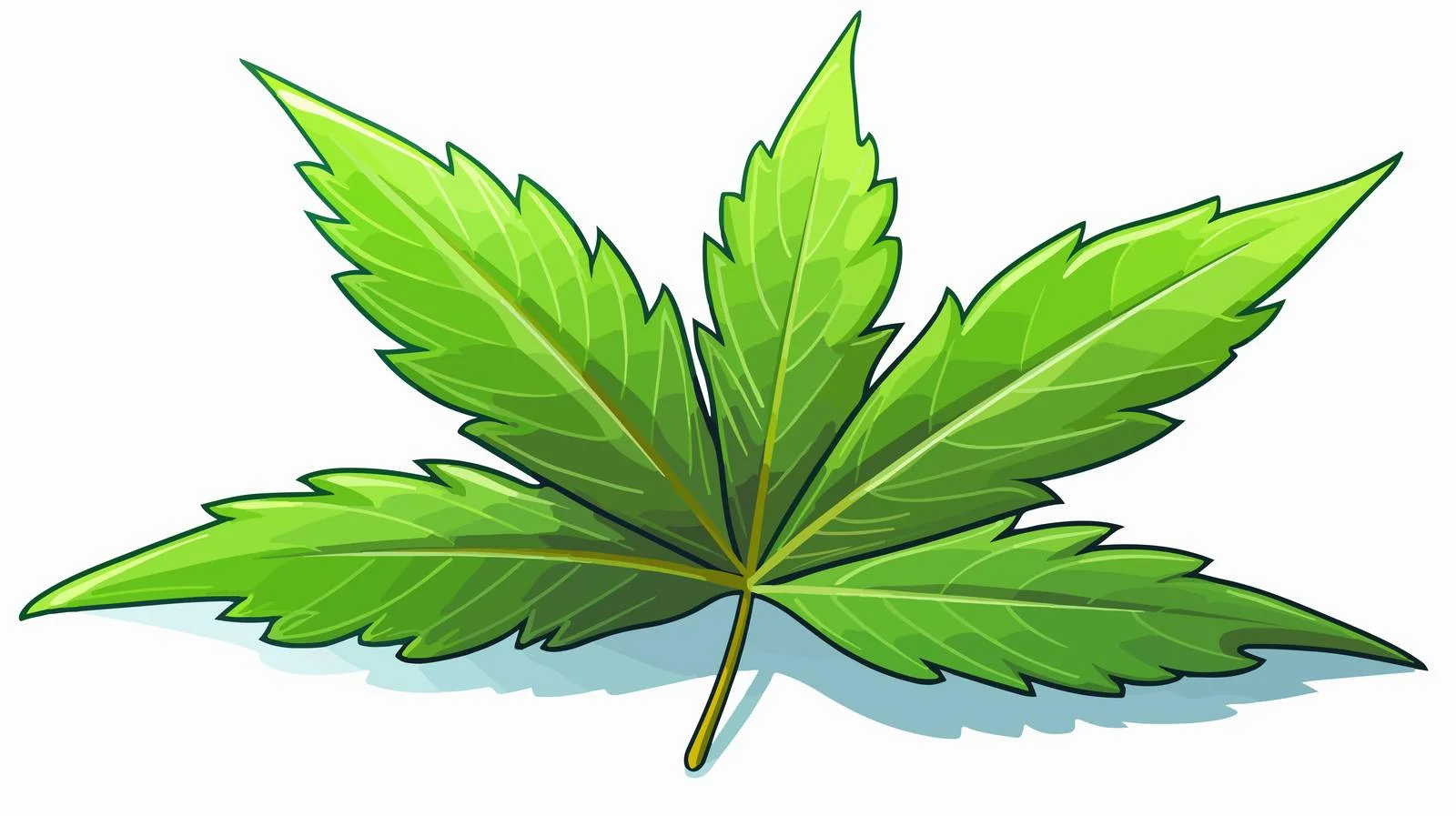 Vintage Marijuana Leaf Cartoon Illustration — free download from Dotvec