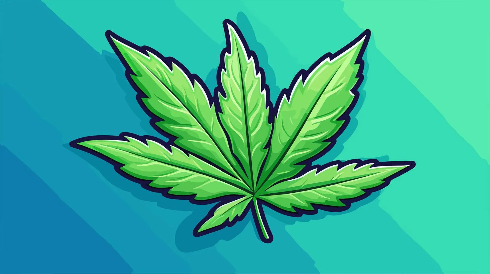 Vintage Marijuana Leaf Cartoon Illustration — free download from Dotvec