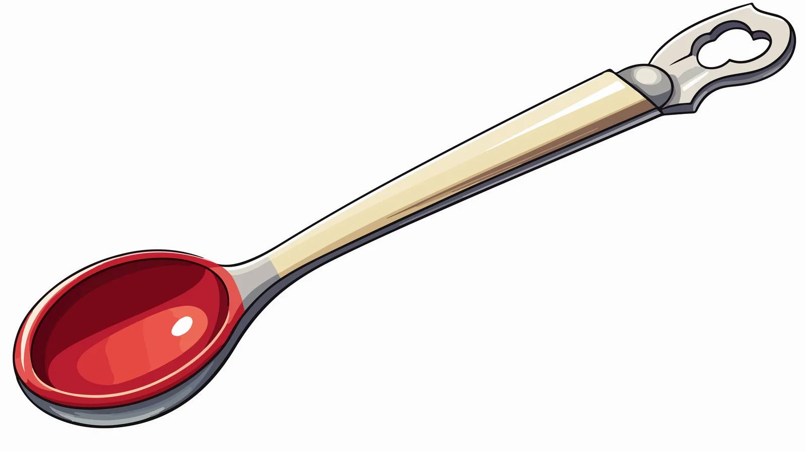 Retro Cartoon Measuring Spoon Illustration — free download from Dotvec