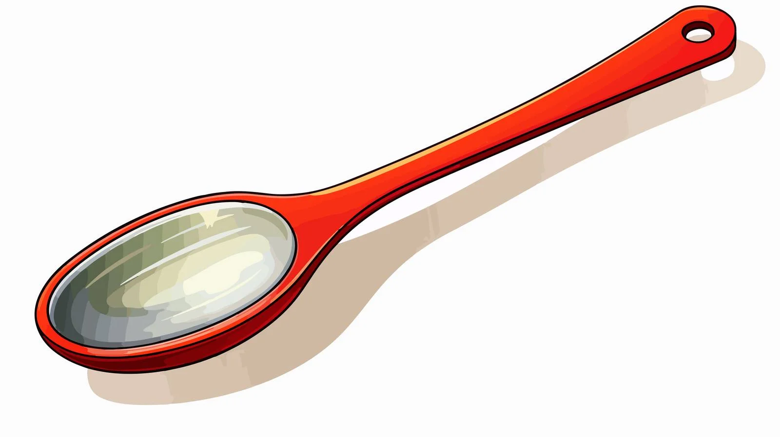 Retro Cartoon Measuring Spoon Illustration — free download from Dotvec
