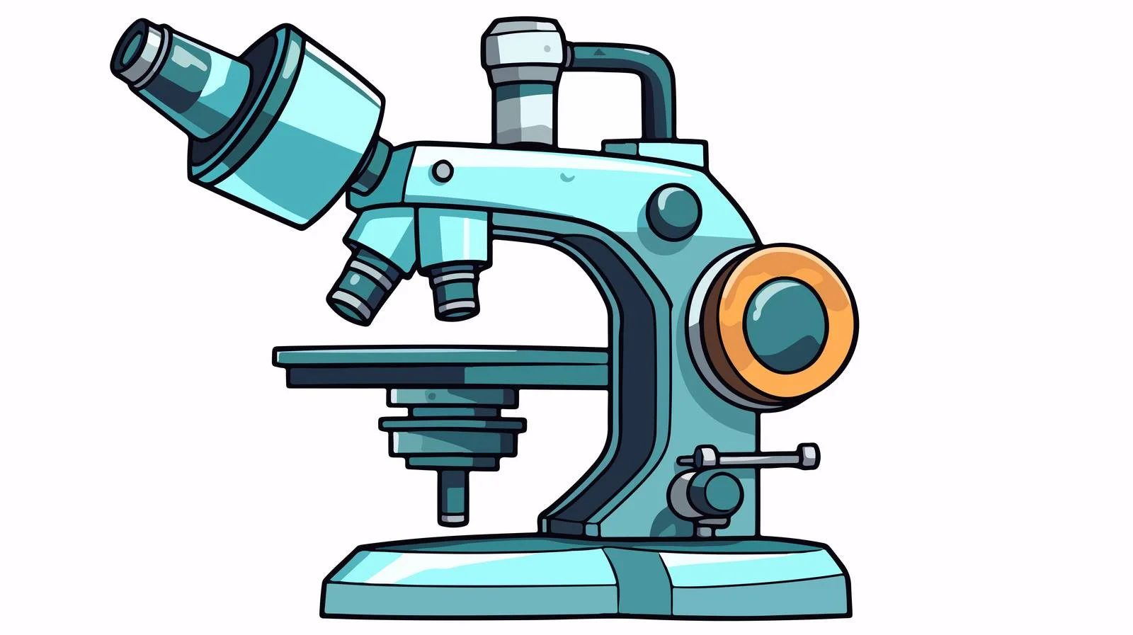 Vintage Microscope Cartoon — free download from Dotvec