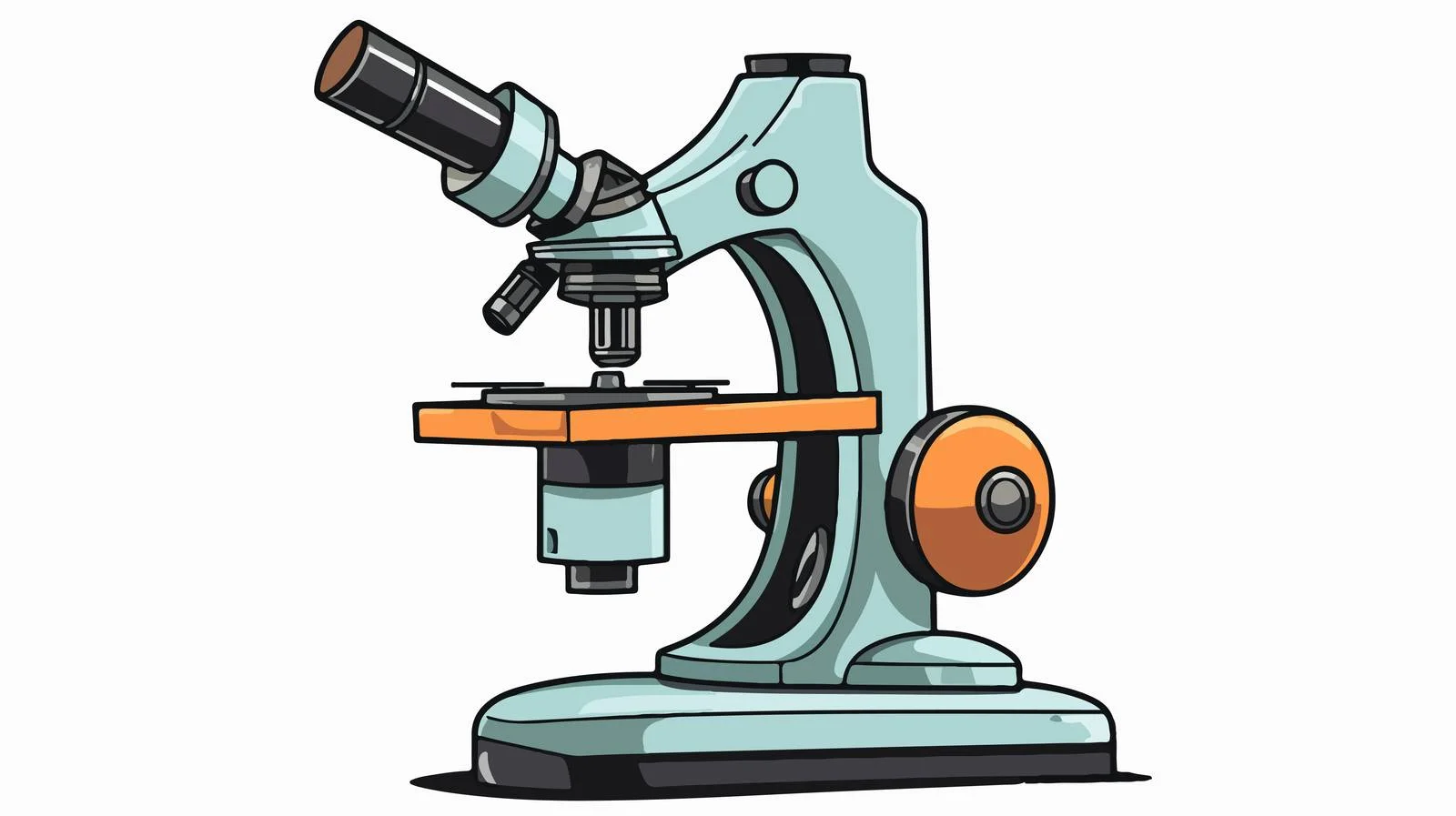 Vintage Microscope Cartoon — free download from Dotvec