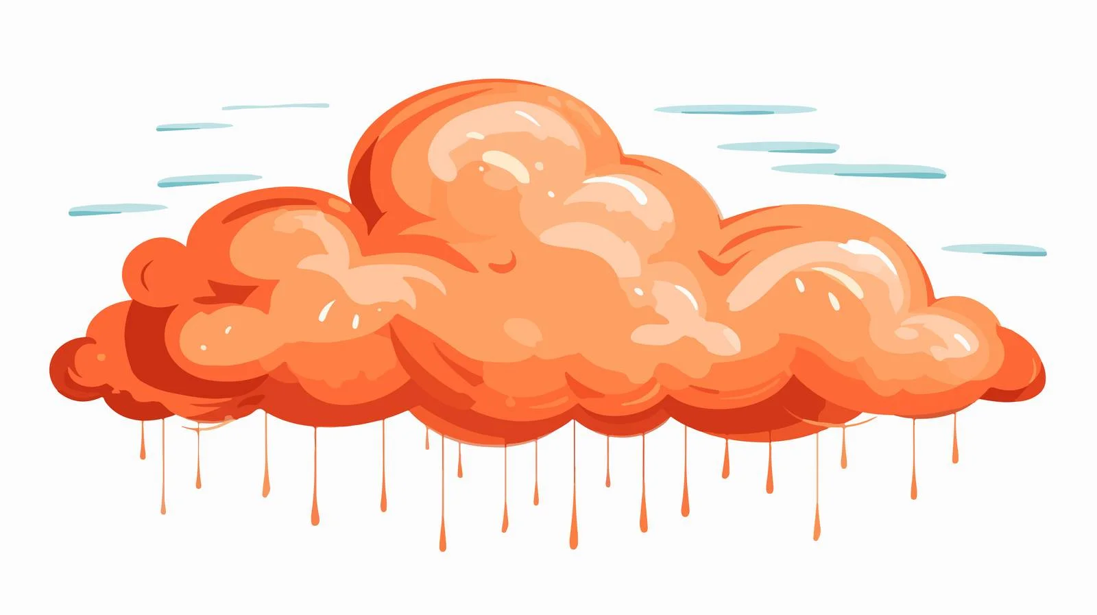 Whimsical Rain Cloud Cartoon Illustration — free download from Dotvec