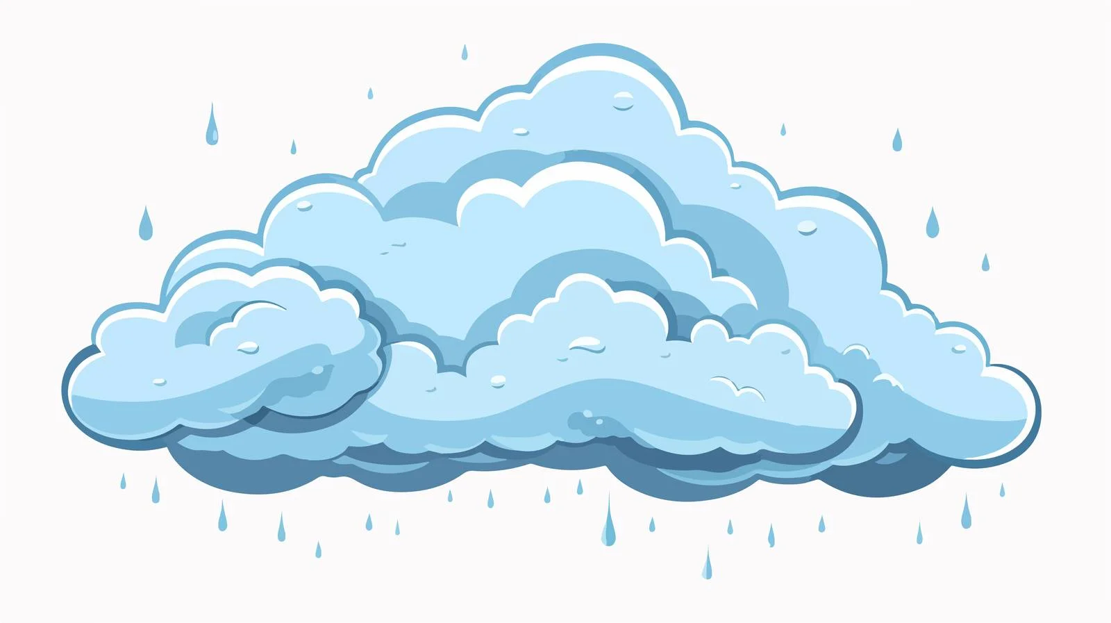 Vintage Rain Cloud Cartoon Illustration — free download from Dotvec
