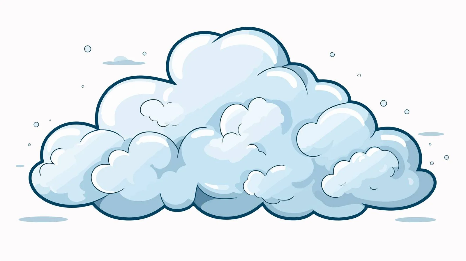 Whimsical Rain Cloud Cartoon Illustration — free download from Dotvec