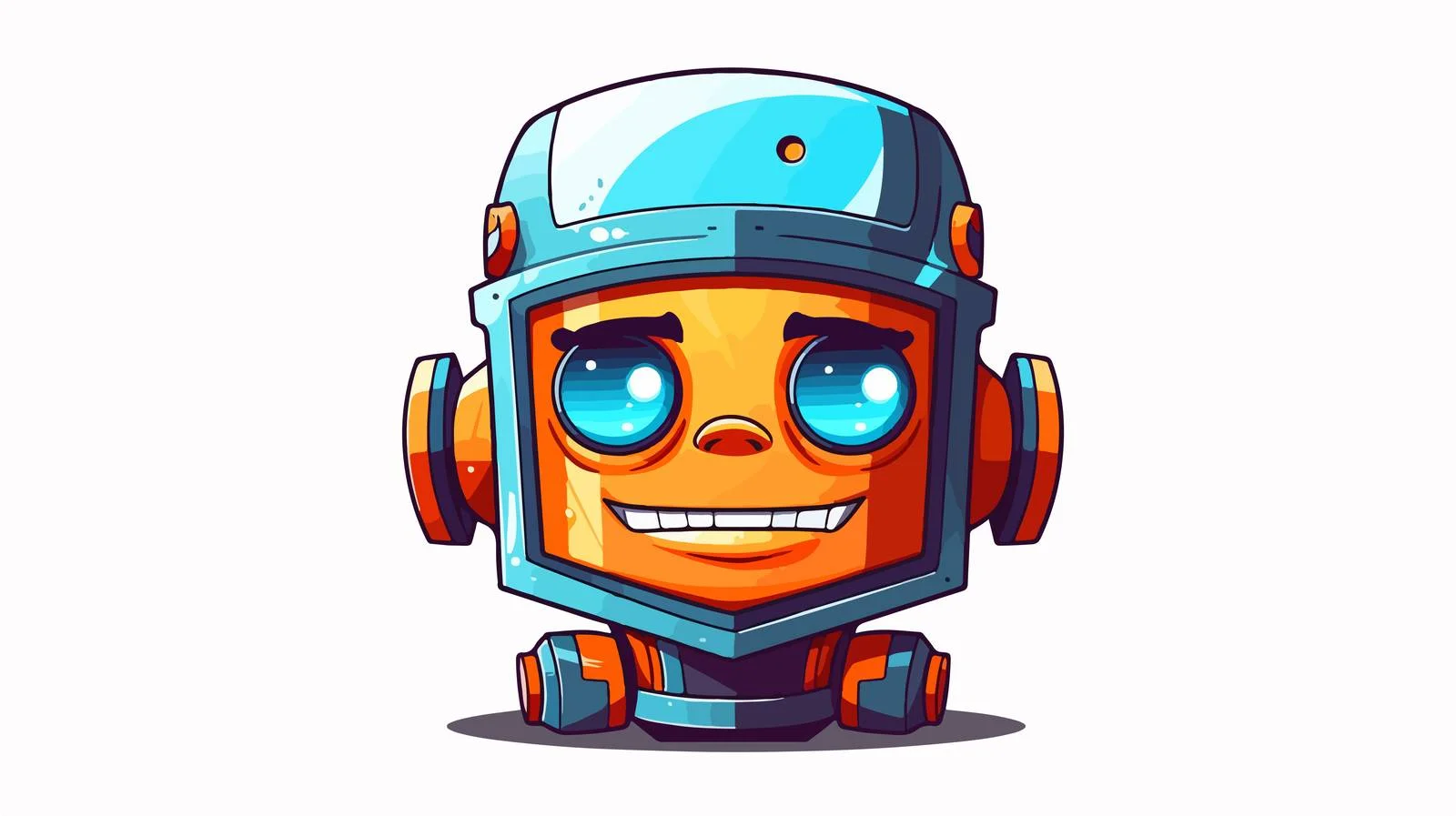 Vintage Robot Head Cartoon Illustration — free download from Dotvec