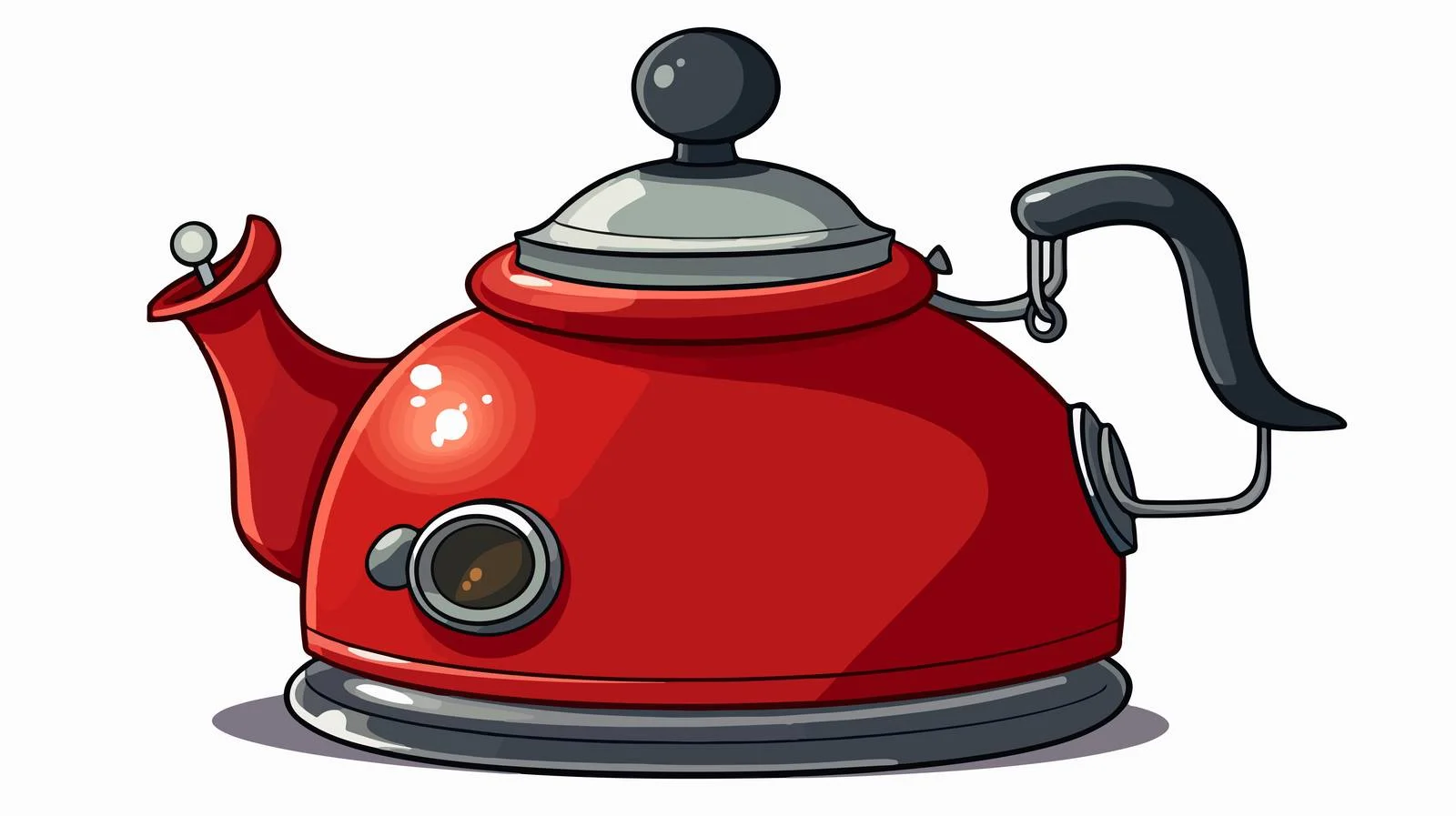 Vintage Steaming Kettle Cartoon — free download from Dotvec