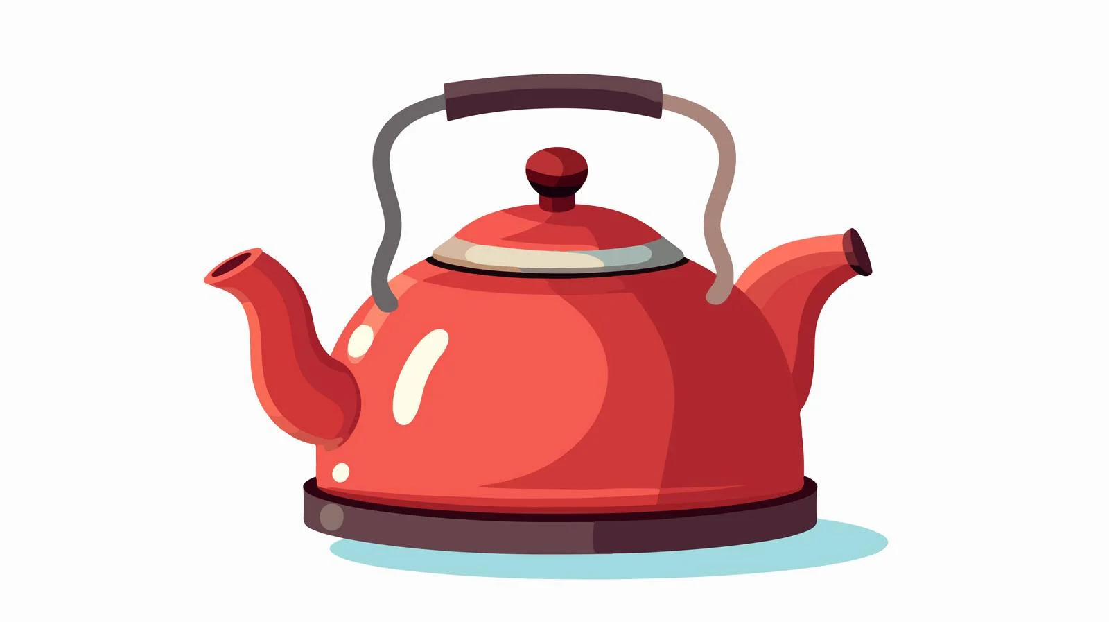 Vintage Steaming Kettle Cartoon Illustration — free download from Dotvec