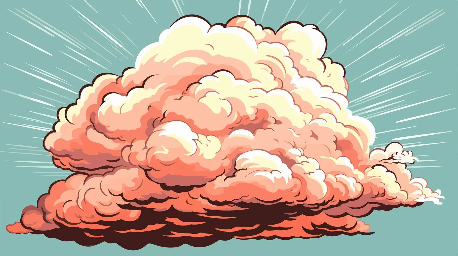 Vintage Storm Cloud Cartoon Illustration — free download from Dotvec