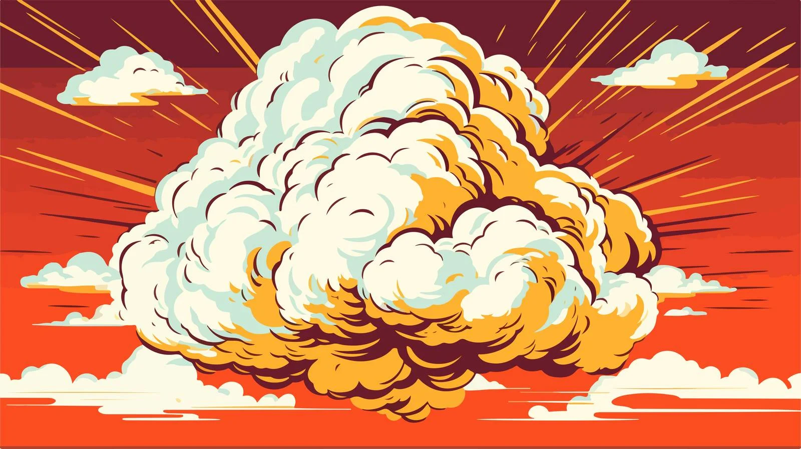 Vintage Storm Cloud Cartoon Illustration — free download from Dotvec