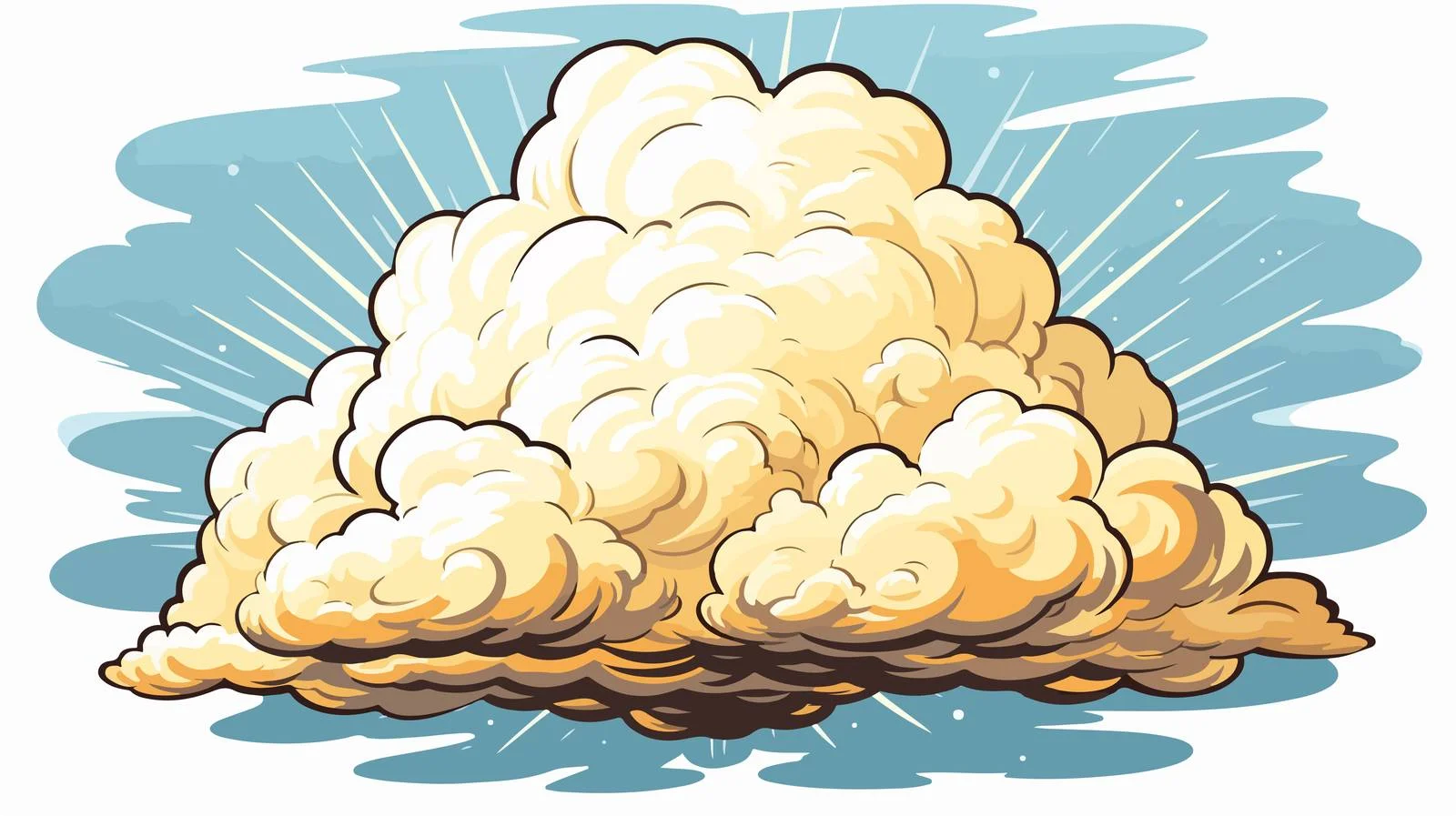 Vintage Storm Cloud Cartoon Illustration — free download from Dotvec