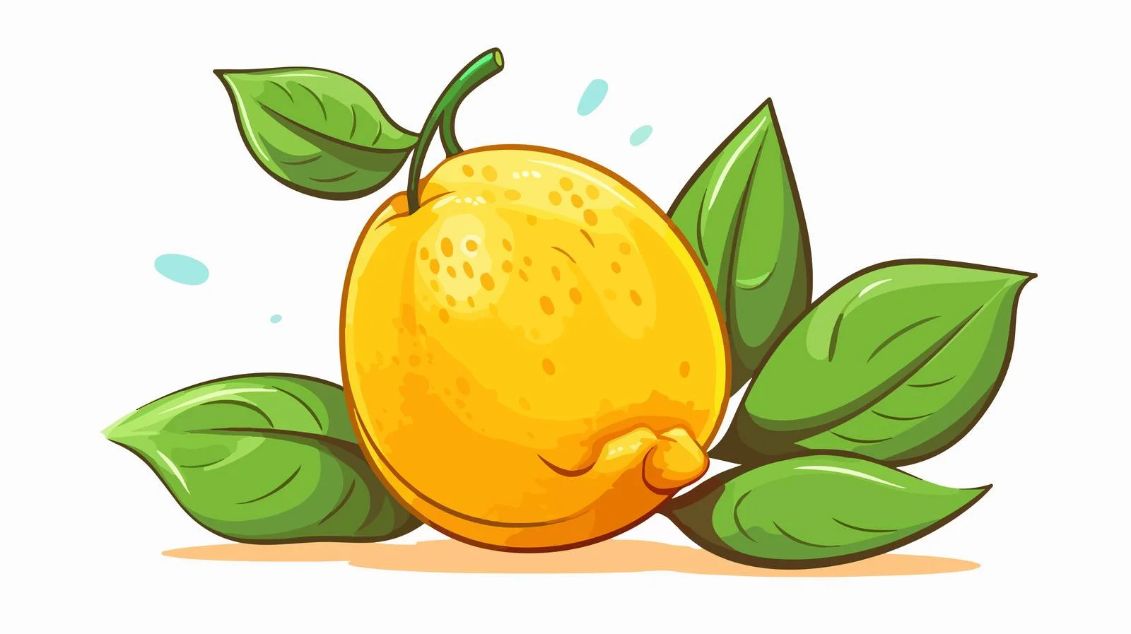 Quirky Cartoon Lemon Illustration — free download from Dotvec
