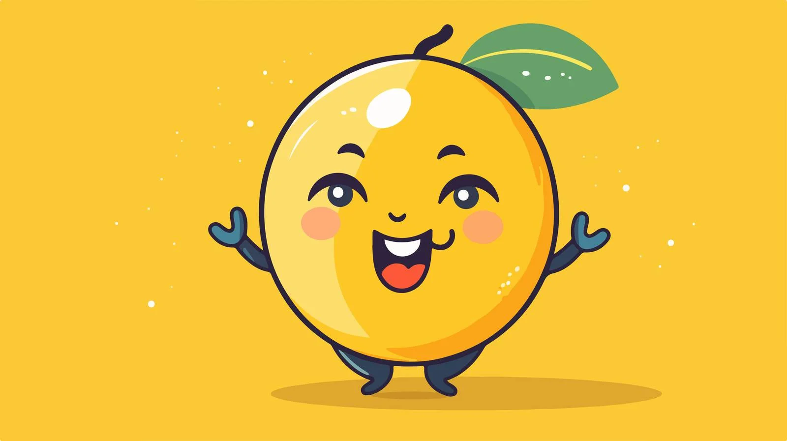 Quirky Lemon Cartoon Illustration — free download from Dotvec