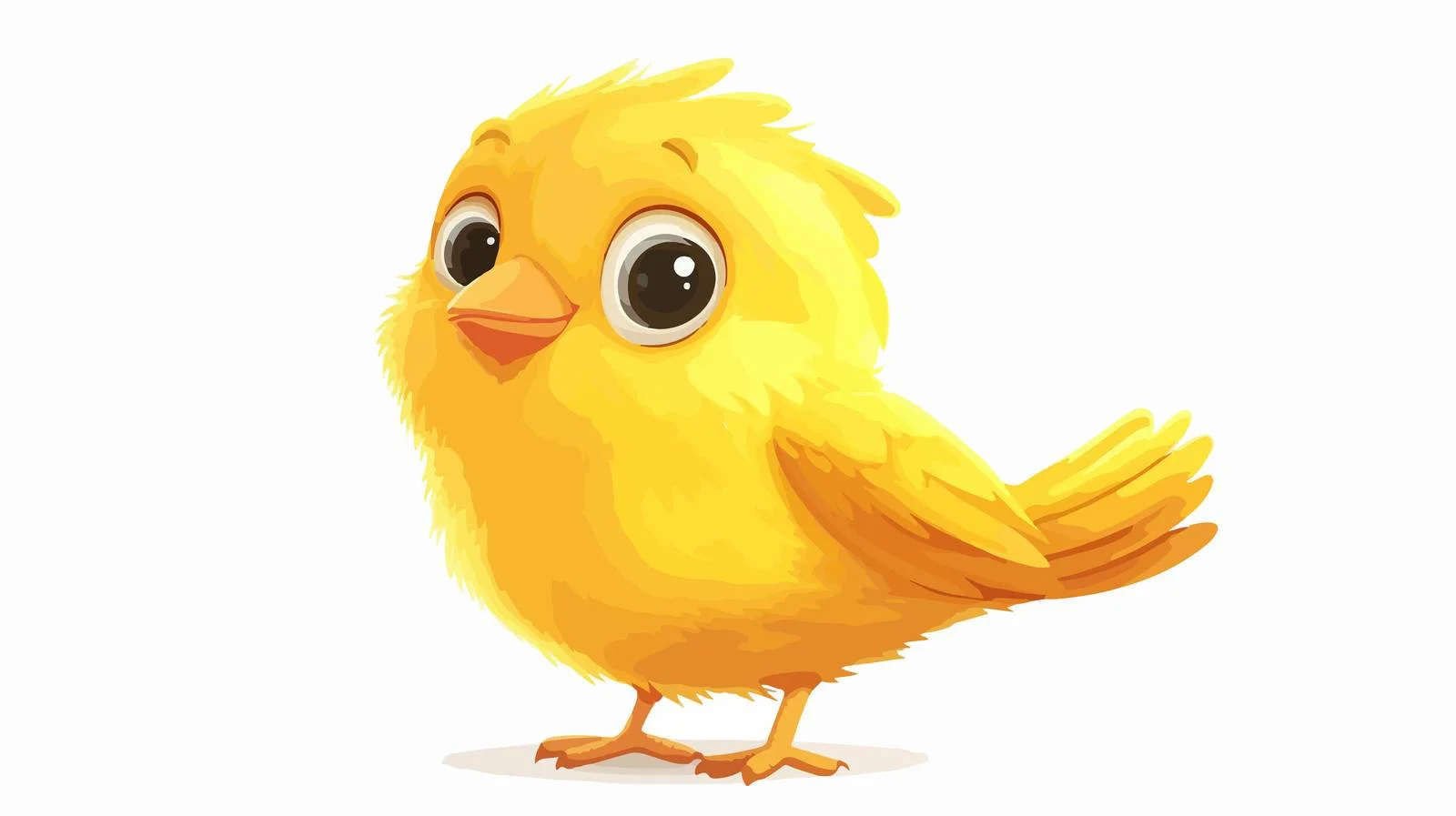 Quirky Cartoon Yellow Bird Illustration — free download from Dotvec