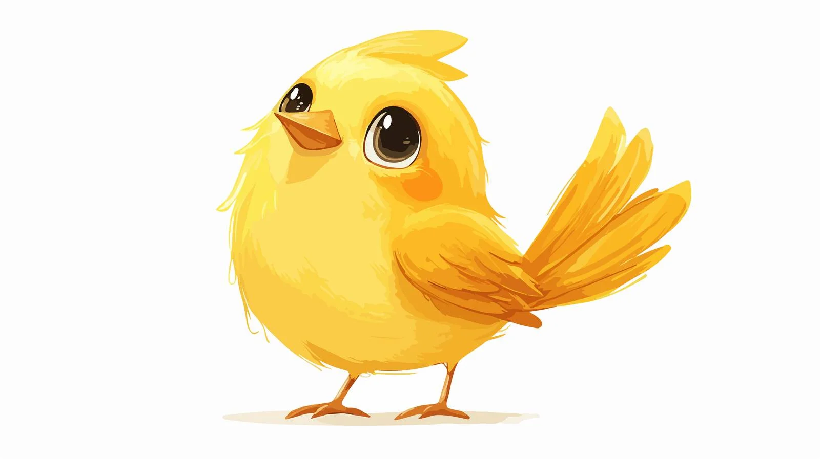 Quirky Yellow Bird Cartoon Illustration — free download from Dotvec