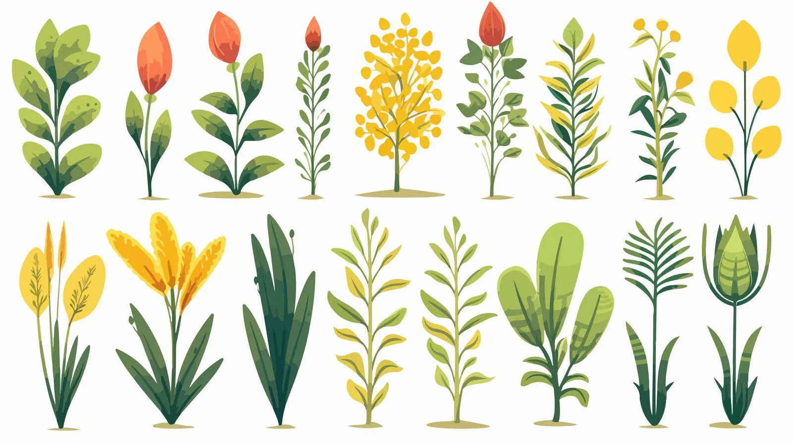 Vintage Plants Vector Illustration — free download from Dotvec