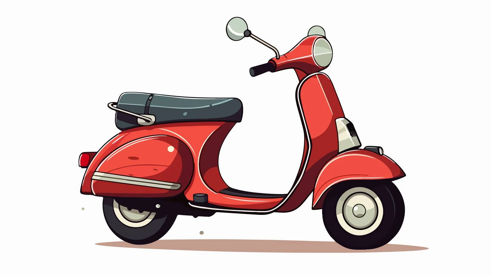 Retro Scooter Cartoon Design — free download from Dotvec
