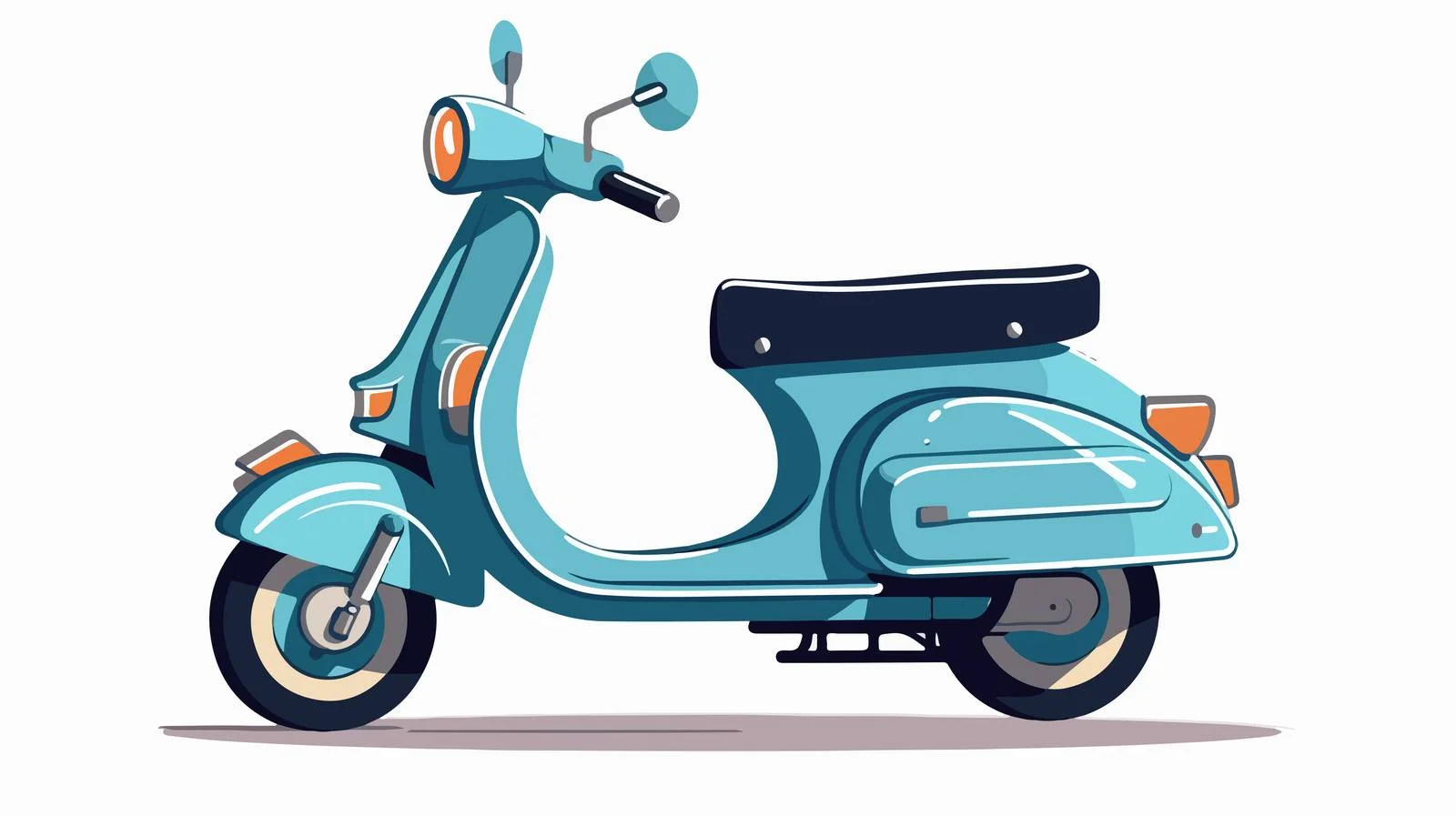 Vintage Scooter Cartoon Vector Illustration — free download from Dotvec