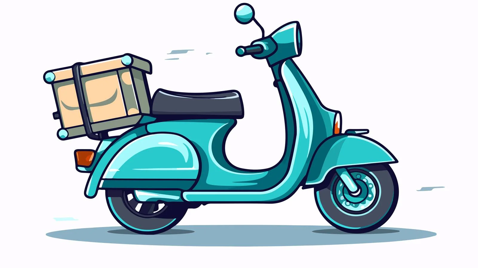 Vintage Scooter with Delivery Package — free download from Dotvec