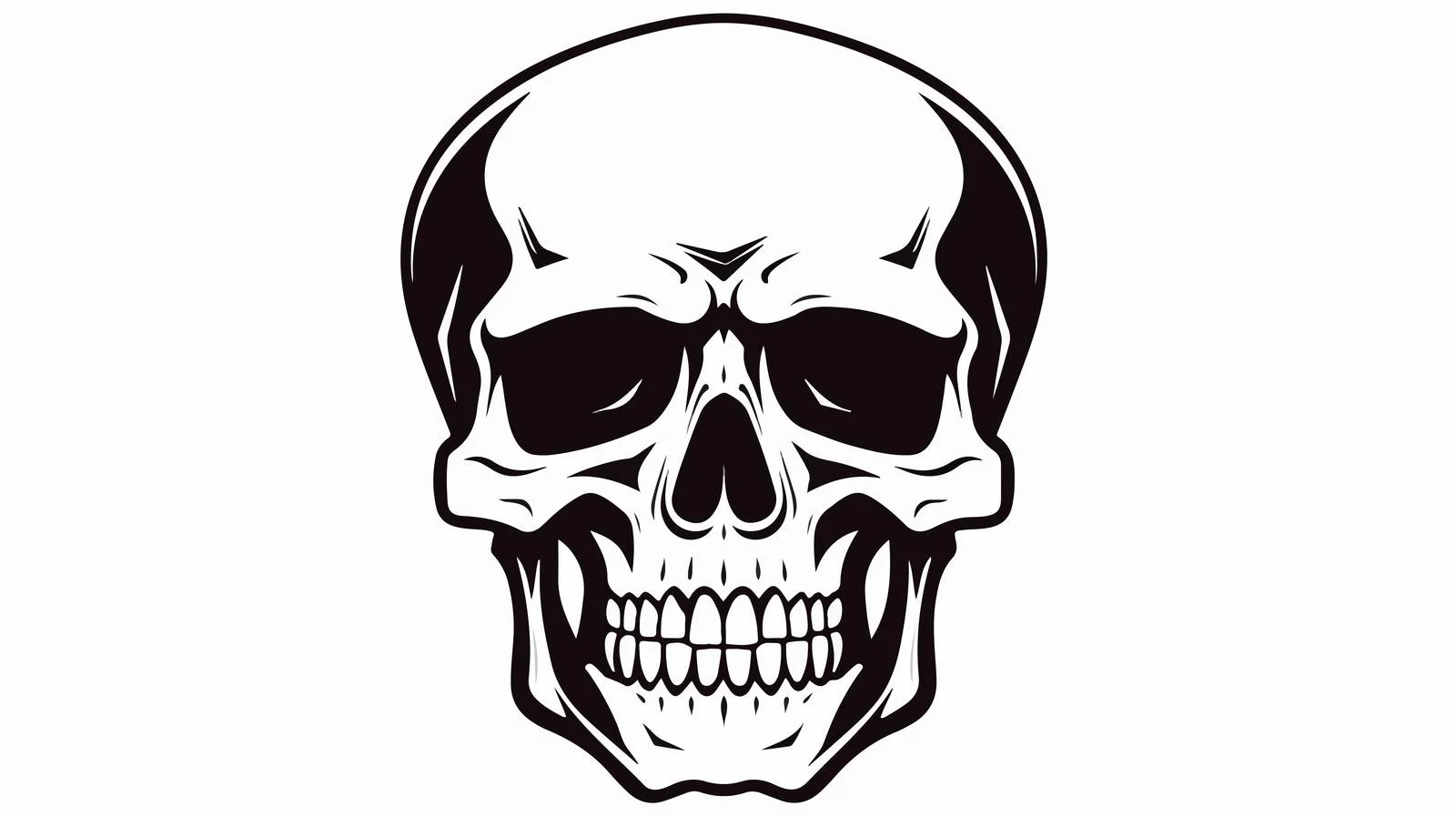 Retro Skull Stencil Vector Illustration — free download from Dotvec
