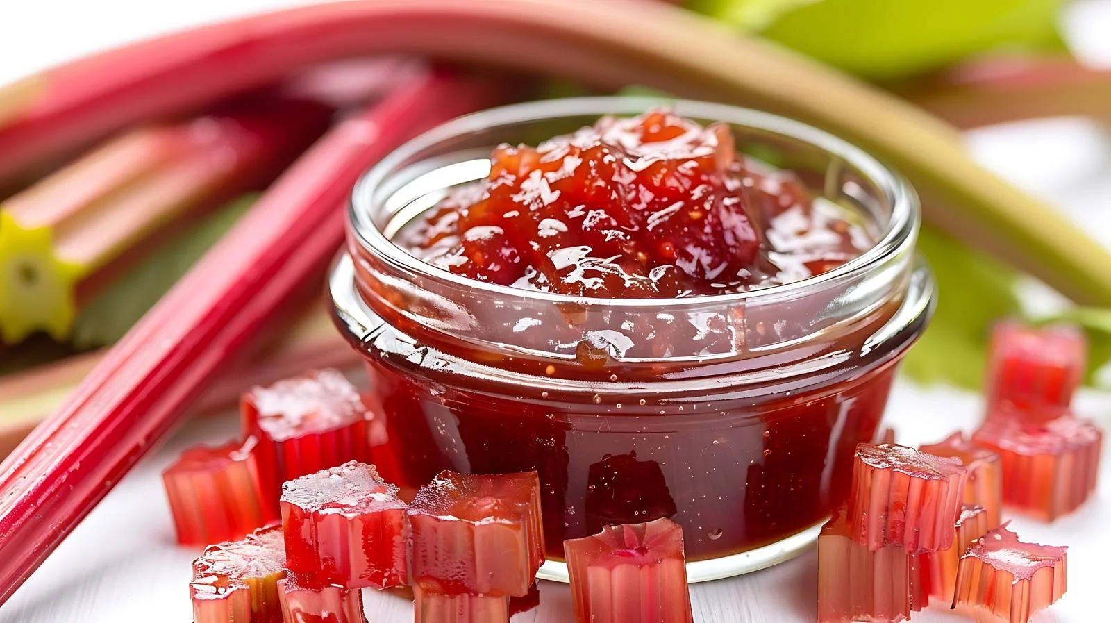Premium Rhubarb Jam on White Background — free download from Dotvec