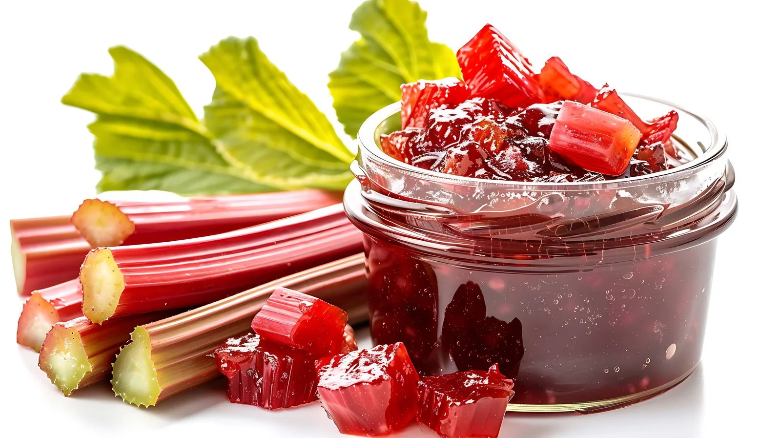 Rhubarb Jam on White Background — free download from Dotvec