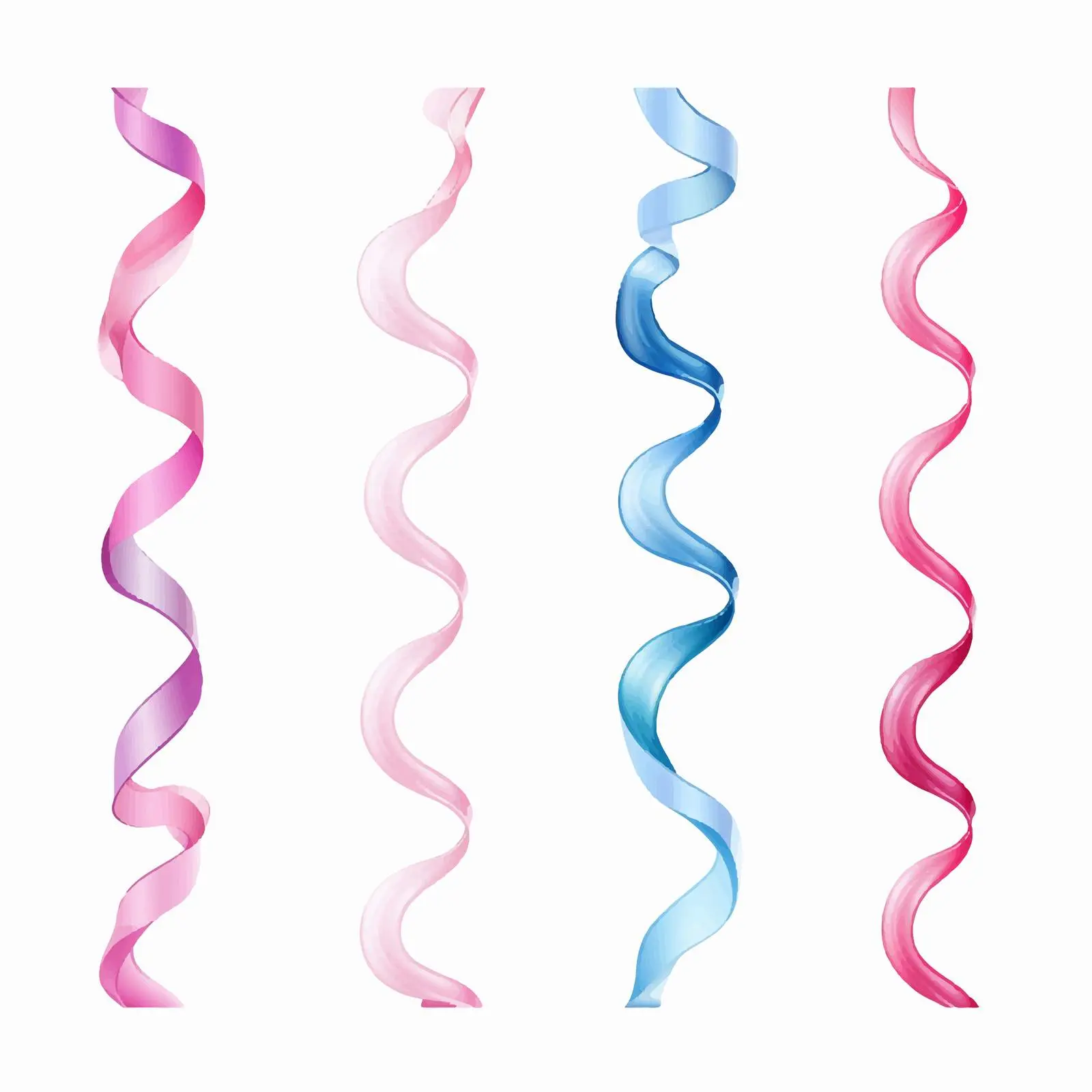 Ribbon Line Vector Illustration on White Background — free download from Dotvec