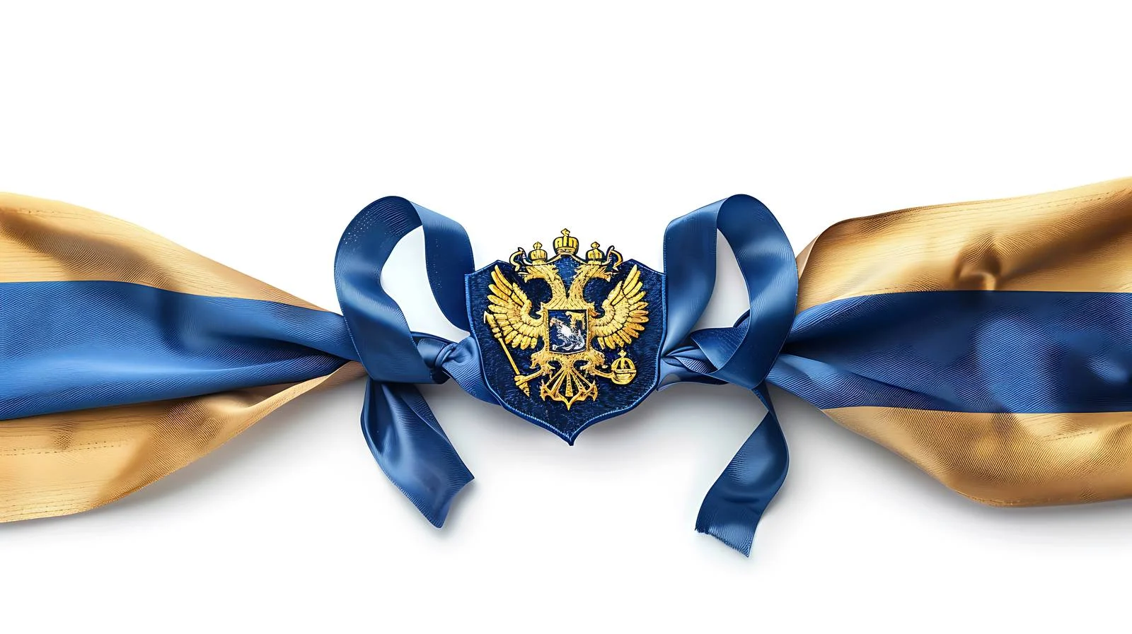 Ukrainian Coat of Arms Ribbon Display — free download from Dotvec