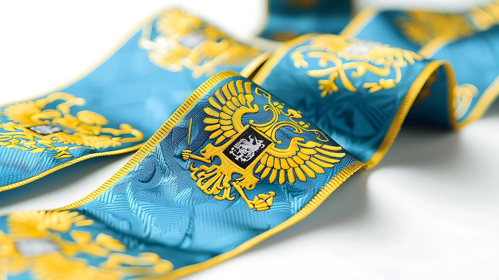 Ukrainian Coat of Arms Ribbon Display — free download from Dotvec