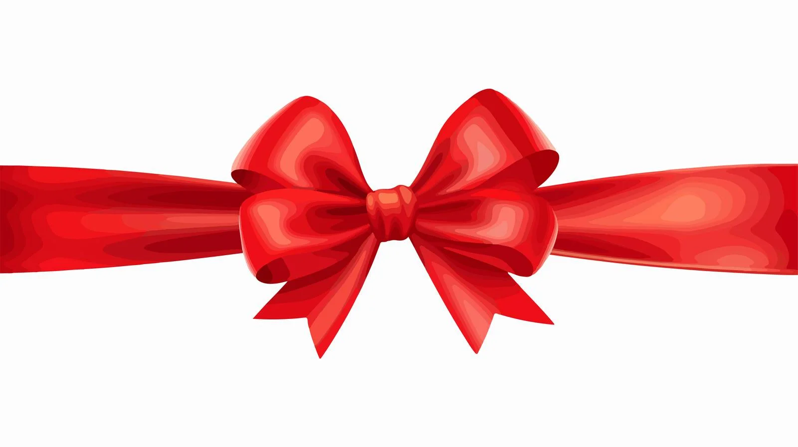 Elegant Red Ribbon Banner Fluttering Decor