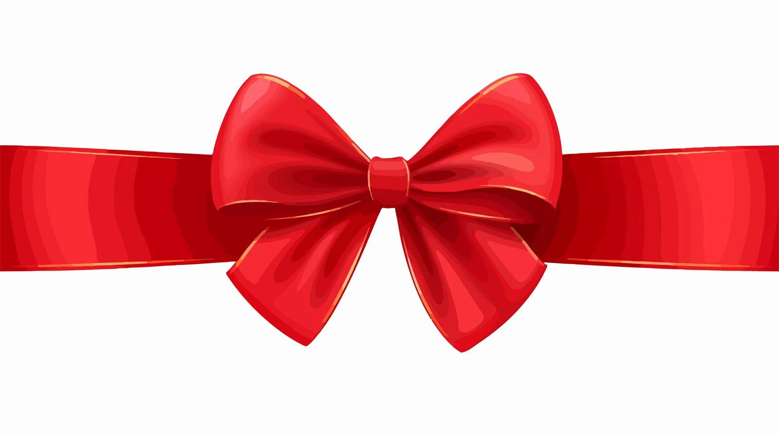 Red Fluttering Ribbon Banner Decoration