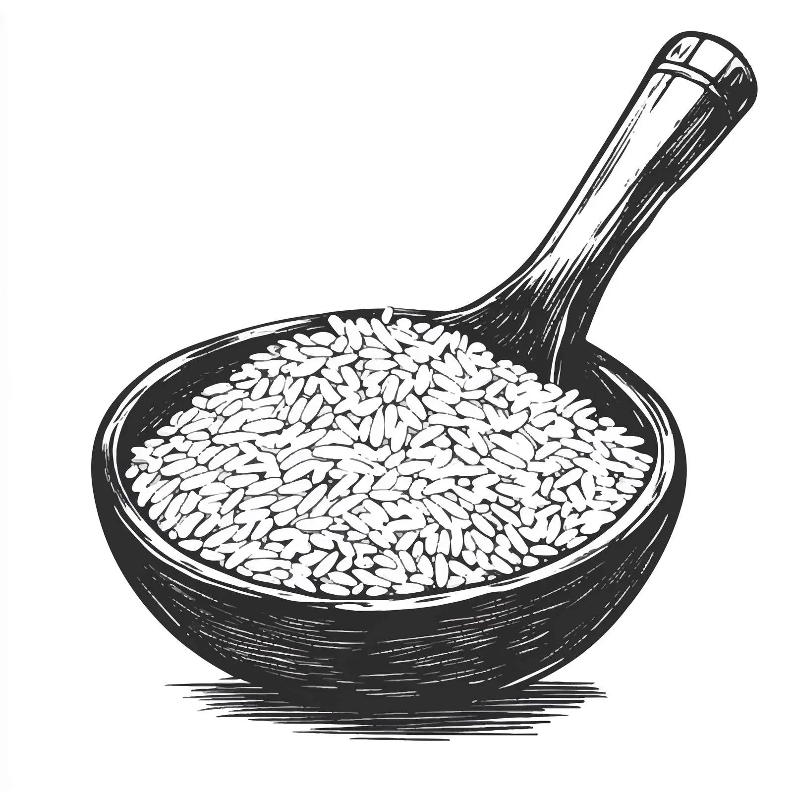 Rice and Spoon Cartoon Vector Illustration — free download from Dotvec